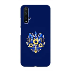 Чохли для Huawei Nova 5T Укр. Символіка (AlphaPrint) (Квітковий Герб)