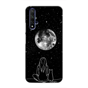 Чохол з принтом «Дівчина з котом» для Huawei Nova 5T