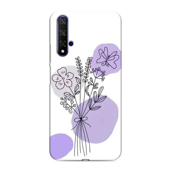 Чохол з принтом «Букет фіолетова абстракція» для Huawei Nova 5T