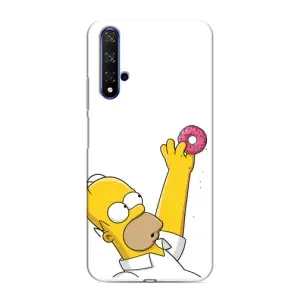 Чjхол з Сімпсонами для Huawei Nova 5T (VPrint) (Гомер з пончиком)
