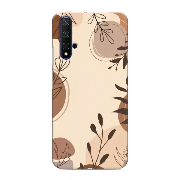 Чохол з принтом «Коричневі квіти» для Huawei Nova 5T