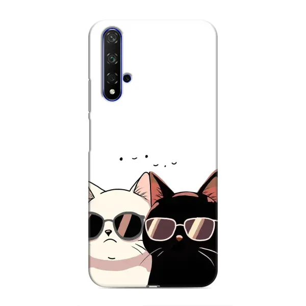 Чохол з принтом «Коти в окулярах» для Huawei Nova 5T