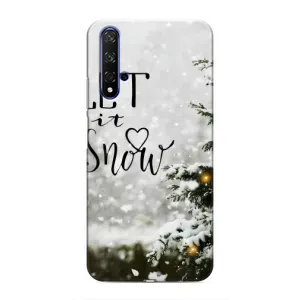 Новорічні, Святкові Чохли для Huawei Nova 5T - 2024 год (Let it snow)