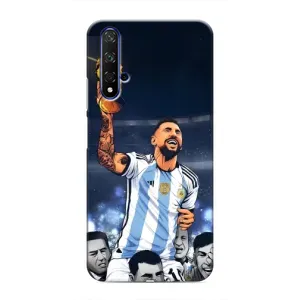 Чохли для Huawei Nova 5T (Leo чемпіон) (AlphaPrint) (Мессі з кубком)