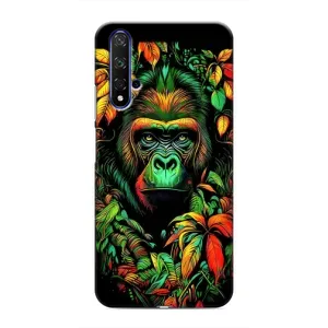 Чохол з Мавпами Huawei Nova 5T - (AlphaPrint) (Мавпа в квітах)