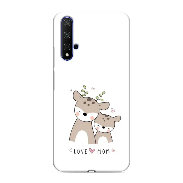 Чохол з принтом «Оленята мама і малюк» для Huawei Nova 5T