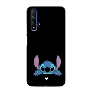 Чохол з принтом Стіч на Huawei Nova 5T (Стіч на чорному)