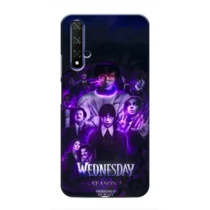 Чохол з дизайном Венздей 2 на Huawei Nova 5T (Фіолетова магія Венздей)