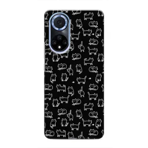 Чохол з принтом для Huawei Nova 9 SE (AlphaPrint) Модні коти (Маленькі котики)