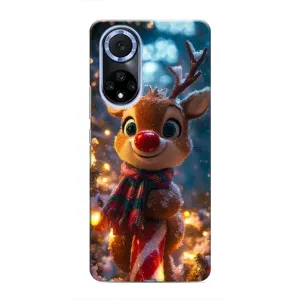 Яскравий чохол для Huawei Nova 9 SE з Зимові Оленята (Олень з шарфом)