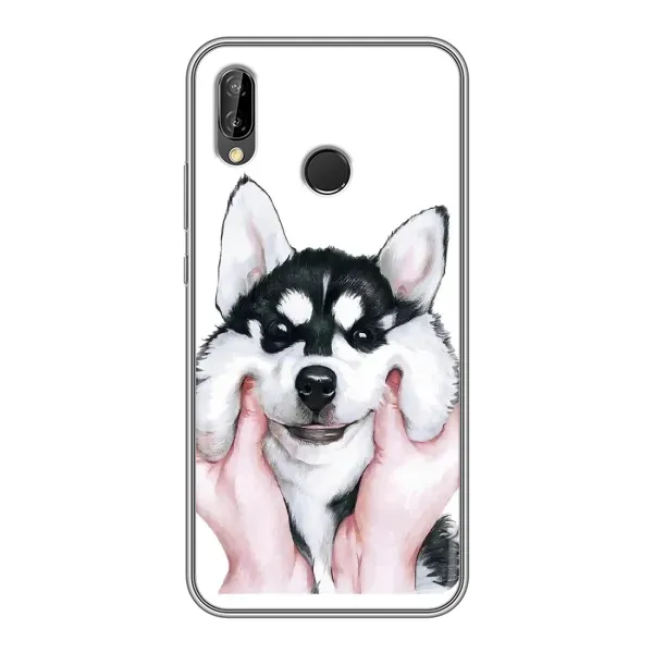 Чехол с принтом «Довольный Хаски» для Huawei P Smart 2019 Чехол с принтом «Довольный Хаски» для Huawei P Smart 2019