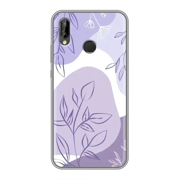 Чехол с принтом «Фиолетовые листья абстракция» для Huawei P Smart 2019 Чехол с принтом «Фиолетовые листья абстракция» для Huawei P Smart 2019