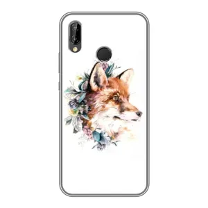 Чохли з картинкою Лисичка для Huawei P Smart 2019 (VPrint) (Лиса в квітах)