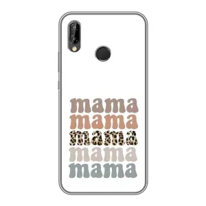 Чохол з принтом «Текстовий колаж мама» для Huawei P Smart 2019