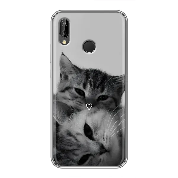 Чехол с принтом «Пара котов» для Huawei P Smart 2019