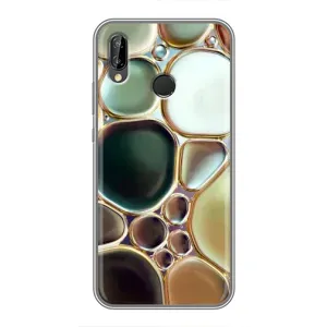Мраморный чехол на Huawei P Smart 2019 (VPrint) (Радужный Мрамор)