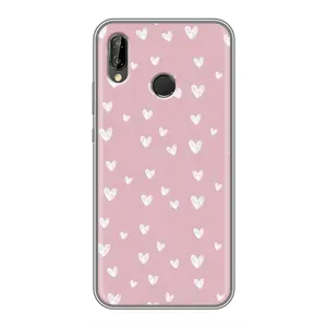Чехол с принтом «Сердечки на розовом» для Huawei P Smart 2019