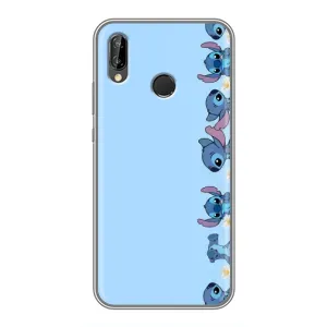 Чехол с принтом Стич на Huawei P Smart 2019 (Стич фон)
