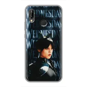 Чехлы Венсдей на Huawei P Smart 2019 Уэнсдей (AlphaPrint) (Уэнздей кошка)