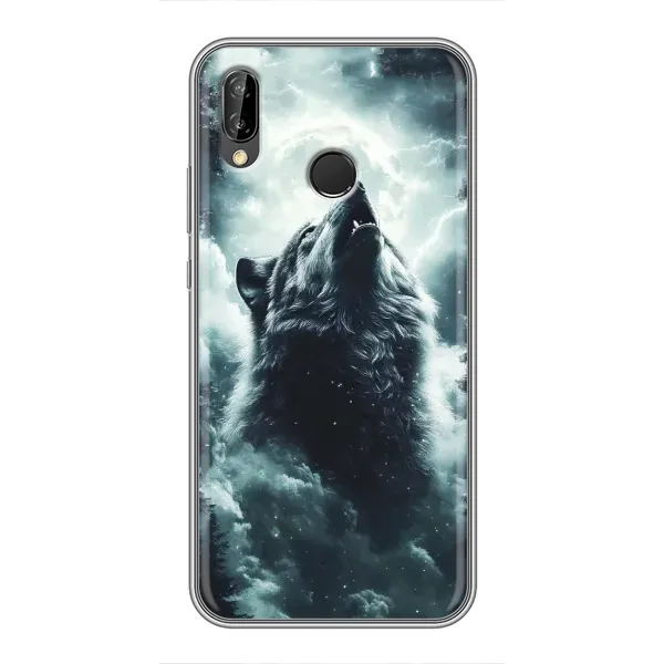 Чохол з принтом «Вовк у хмарах» для Huawei P Smart 2019