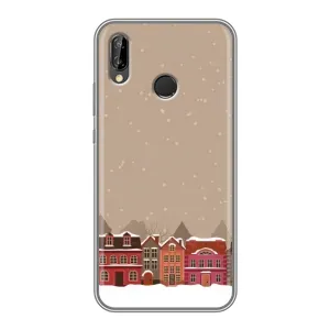 Новогодние, Праздничные Чехлы для Huawei P Smart 2019 - 2024 год (Зимний город)