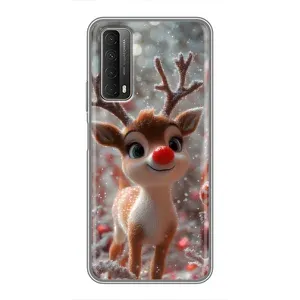 Яркий чехол для Huawei P Smart 2021 с Зимними Оленятами