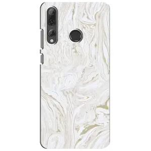 Мраморный чехол на Huawei P Smart Plus 2019 (VPrint) (Белый мрамор)