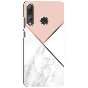 Мраморный чехол на Huawei P Smart Plus 2019 (VPrint) (Тройной мрамор)