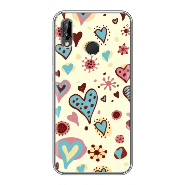 Чохол з принтом «Сердечки» для Huawei P Smart Plus (Nova 3i, INE-LX1)