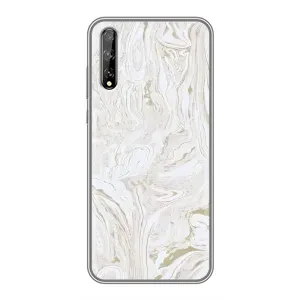 Мраморний чехол на Huawei P Smart Pro (VPrint) (Білий мрамор)