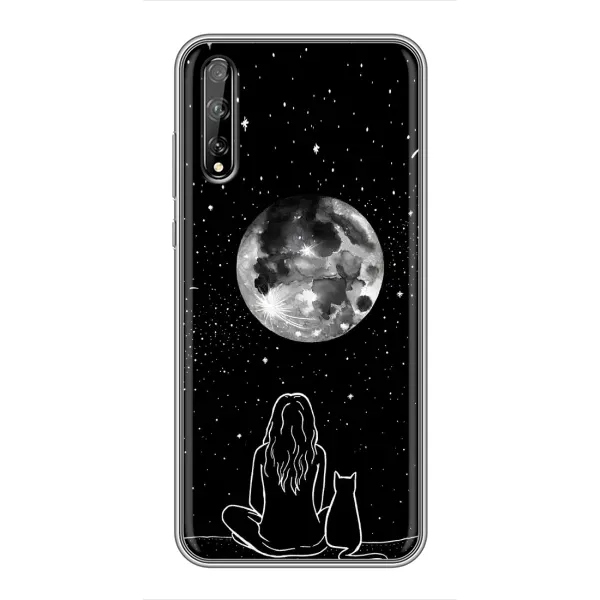 Чохол з принтом «Дівчина з котом» для Huawei P Smart Pro
