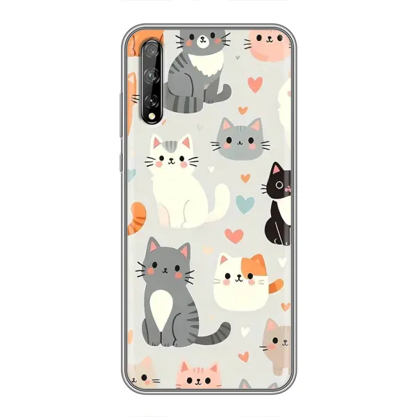 Чохол з принтом «Колаж котів» для Huawei P Smart Pro