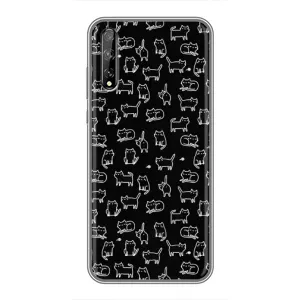 Чохол з принтом для Huawei P Smart Pro (AlphaPrint) Модні коти (Маленькі котики)