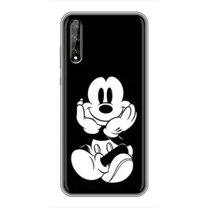 Міккі Маус чохол для Huawei P Smart Pro (AlphaPrint - Мультяшні) (Маус на чорному)