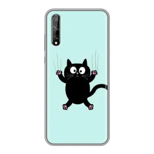 Чохол з принтом для Huawei P Smart Pro (AlphaPrint) Модні коти (Падаючий кіт)