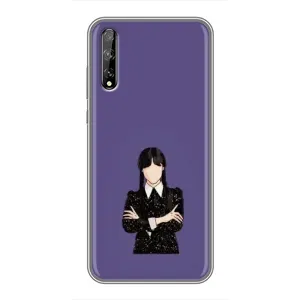 Чохли Венсдей на Huawei P Smart Pro Уенсдей (AlphaPrint) (Венздей у чорному)