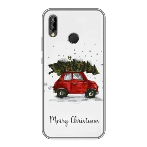 Різдвяні, Святкові Чохли для Huawei P Смарт Z (Авто з ялинкою)