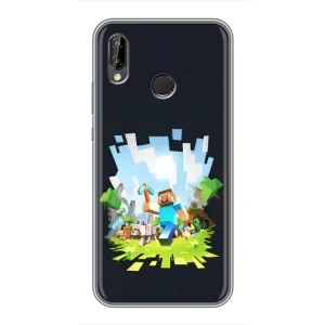 Чохол Майнкрафт на Huawei P Smart Z/ Y9 Prime 2019 (AlphaPrint) Minecraft (персонажі Minecraft)