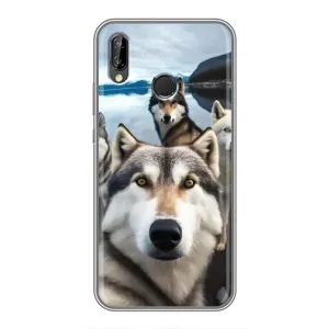 Чохол з Хаскі Huawei P Smart Z/ Y9 Prime 2019 - (AlphaPrint) (Селфі Хаскі)