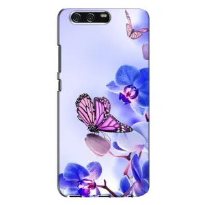 Чохли з квітами для Huawei P10 Plus, VKY (VPrint) (Метелик на квітах)