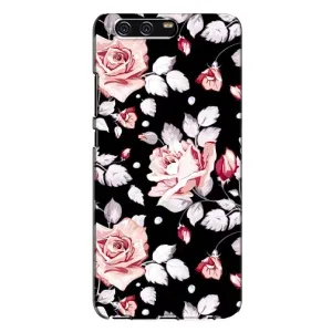 Чохли з квітами для Huawei P10 Plus, VKY (VPrint) (Квіти на чорному)