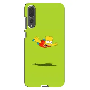 Чехол с Симпсонами для Huawei P20 Pro, CLT-L04 (VPrint) (Барт Симпсон)