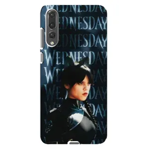 Чехлы Венсдей на Huawei P20 Pro, CLT-L04 Уэнсдей (AlphaPrint) (Уэнздей кошка)