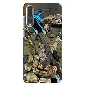 Чехлы с картинкой ЗСУ для Huawei P20 Pro, CLT-L04 (AlphaPrint) (Воин ВСУ)