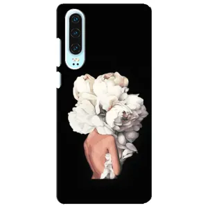 Чехлы (ART) Цветы на Huawei P30 (VPrint) (Білі квіти)