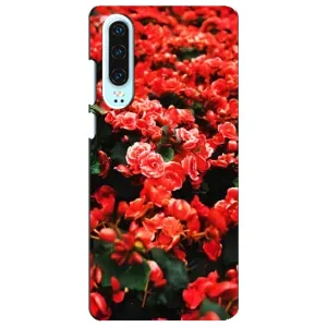 Чохли з квітами для Huawei P30 (VPrint) (Квіти червоні)