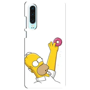 Чjхол з Сімпсонами для Huawei P30 (VPrint) (Гомер з пончиком)