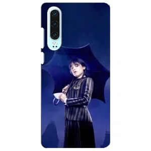 Чохли Венсдей на Huawei P30 Уенсдей (AlphaPrint) (Венздей з парасолькою)
