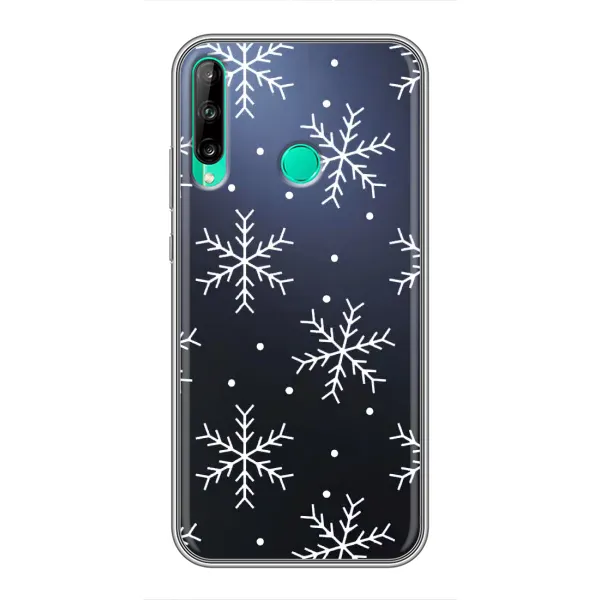 Чохол з принтом «Білі сніжинки» для Huawei P40 Lite e