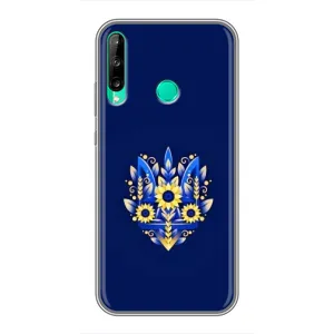 Чохли для Huawei P40 Lite e Укр. Символіка (AlphaPrint) (Квітковий Герб)